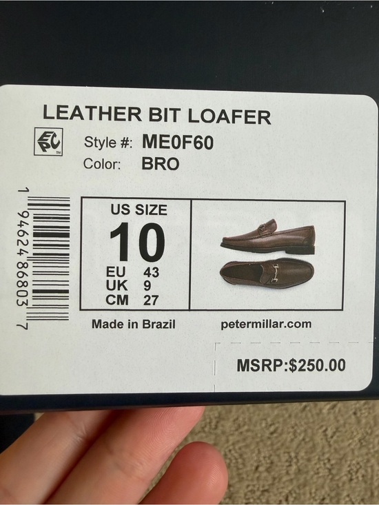 Peter Millar Brown Leather Bit Loafers